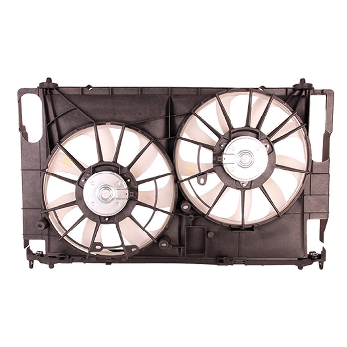 2013-2018 Toyota RAV4 Engine Cooling Fan Assembly North America Built Motor/Blade/Shroud Dual Fan Assy - TO3115177-Partify-Painted-Replacement-Body-Parts