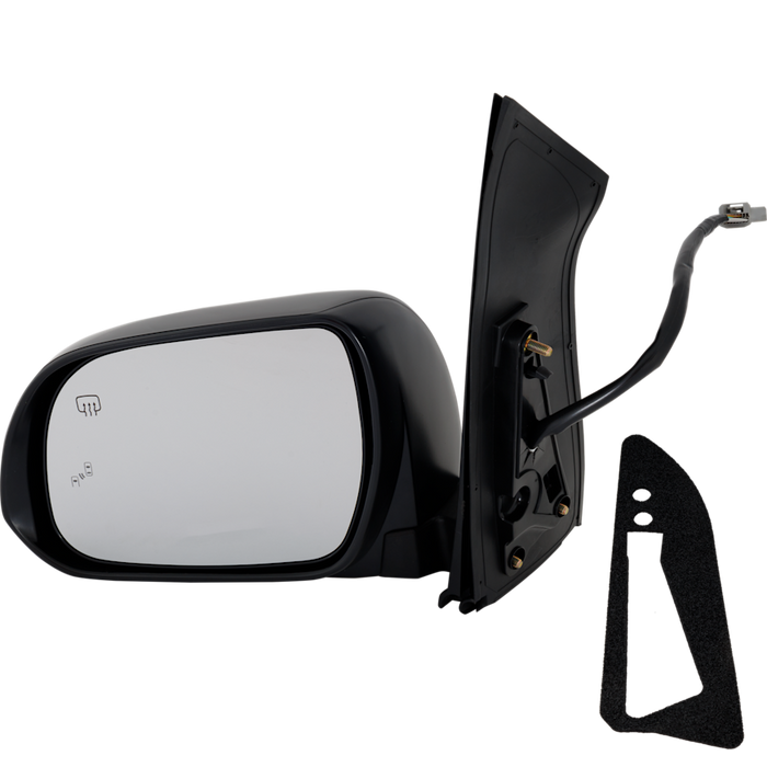 2015-2017 Toyota Sienna Driver Side Door Mirror Heated W/Blind Spot Det W/Memory (W/O Blis Glass) W/O Dimming Assembly - TO1320359-Partify-Painted-Replacement-Body-Parts