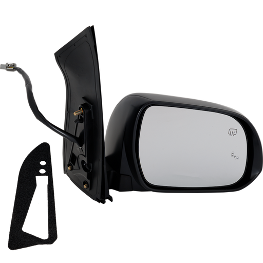 2015-2017 Toyota Sienna Passenger Side Door Mirror Heated W/Blind Spot Det W/Memory (W/O Blis Glass) W/O Dimming Assembly - TO1321359-Partify-Painted-Replacement-Body-Parts
