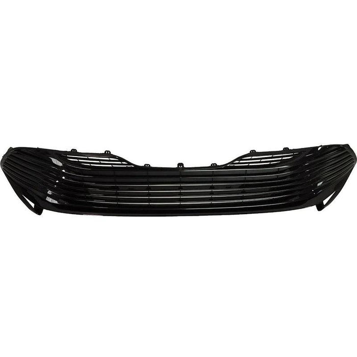 2018-2020 Toyota Camry Lower Grille Glossy Black Bar Style Without Sensor L/LE - TO1036183-Partify-Painted-Replacement-Body-Parts