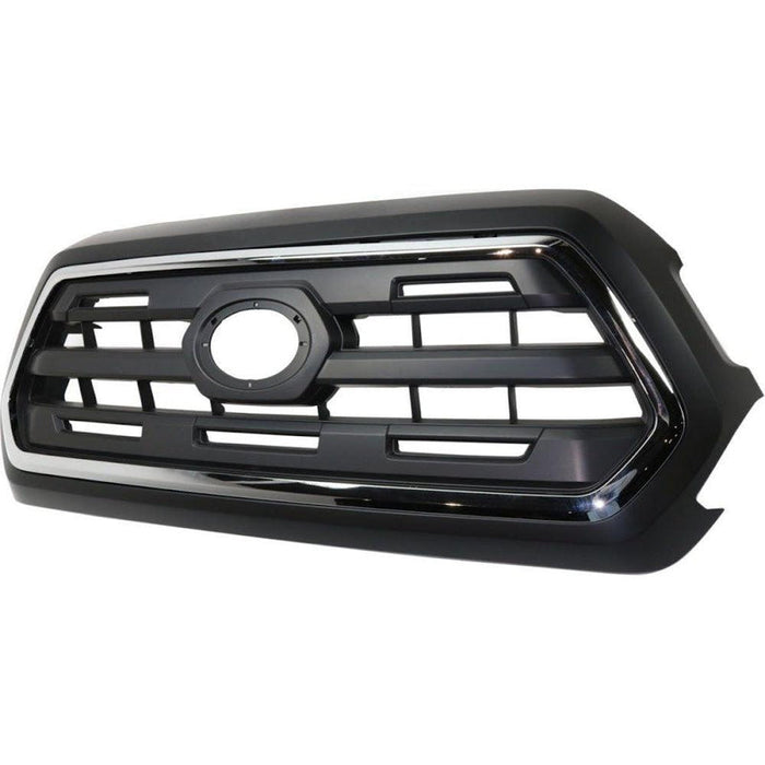 2016-2017 Toyota Tacoma Pickup 2WD Grille Black Frame With Chrome Moulding/Painted Black Sr5 Model - TO1200408-Partify-Painted-Replacement-Body-Parts