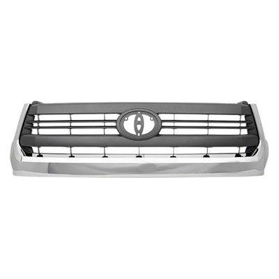 2014-2015 Toyota Tundra 4WD Grille Painted Gray With Chrome Moulding Sr5 Model - TO1200373-Partify-Painted-Replacement-Body-Parts