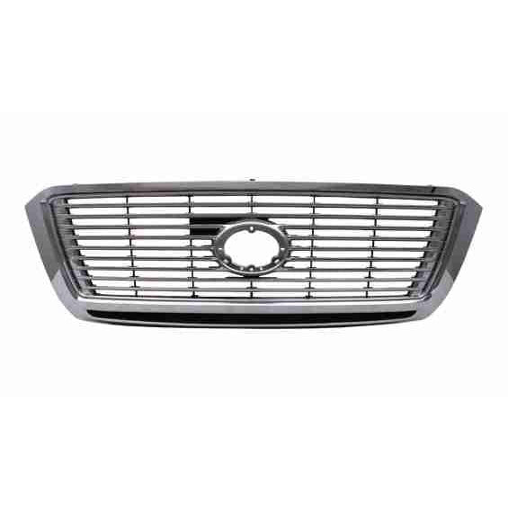 2010-2013 Toyota Tundra Pickup Grille Limited/Platinum Model Without Sport Package Chrome With Silver Billet Insert - TO1200338-Partify-Painted-Replacement-Body-Parts