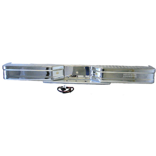 1992-2001 Ford E-150 Econoline/Econoline Club Wagon/E-250 Econoline/E-350 Econoline/E-350 Econoline Club Wagon/E-350 Super Duty Rear Bumper Assembly Diamondstep W/Brackets Chrome Plated - UN1103131-Partify-Painted-Replacement-Body-Parts