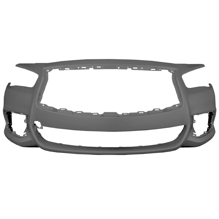 2016-2020 Infiniti QX60 Front Bumper Without Sensor Holes/ Headlight Washer Holes - IN1000273-Partify-Painted-Replacement-Body-Parts