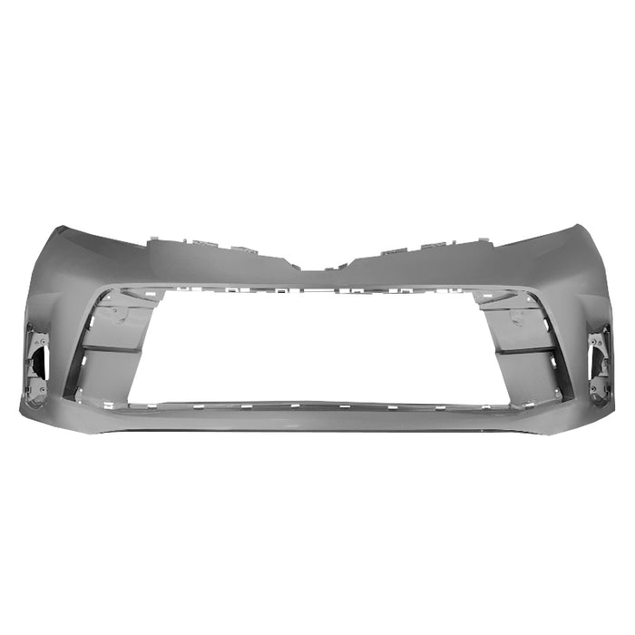 2018-2020 Toyota Sienna Front Bumper Without Sensor Holes - TO1000442-Partify-Painted-Replacement-Body-Parts