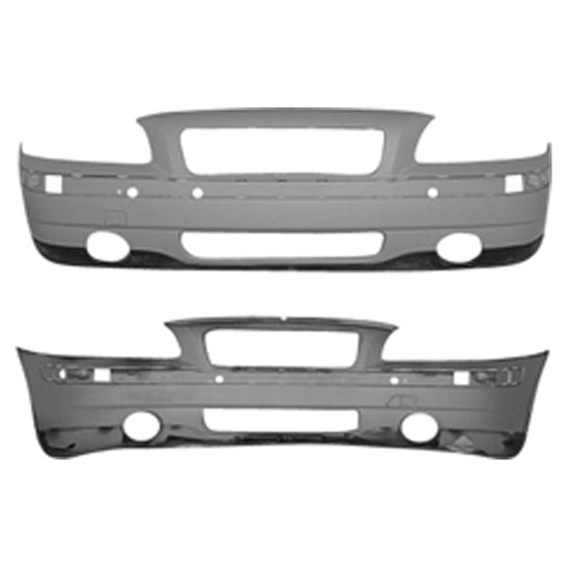 2001-2004 Volvo S60 2.4/Base/T5 Front Bumper W/O Headlamp Washer - VO1000140-Partify-Painted-Replacement-Body-Parts