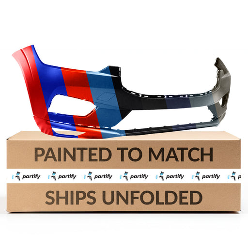 2018-2021 Volvo XC60 Front Bumper Without Headlight Washer Holes & Without Sensor Holes - VO1000228-Partify-Painted-Replacement-Body-Parts