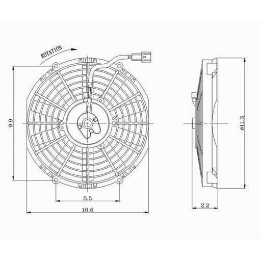 2000-2004 Volvo S40/V40 A/C Condenser Fan Assembly Old Style Model - VO3113100-Partify-Painted-Replacement-Body-Parts