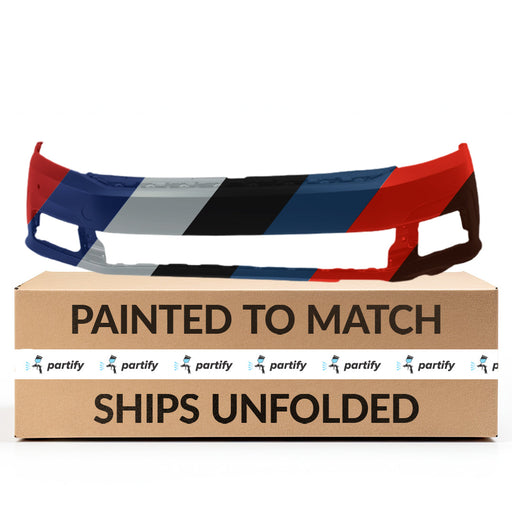 2016-2019 Volkswagen Passat Base/Comfortline/Execline/GT/Highline/S/SE/SE R-Line/SEL/SEL Premium/Sportline/Trendline/Trendline+/V6/Wolfsburg Edition CAPA Certified Front Bumper W/Park Sensor Holes W/Tow Hook Hole - VW1000248C-Partify-Painted-Replacement-Body-Parts