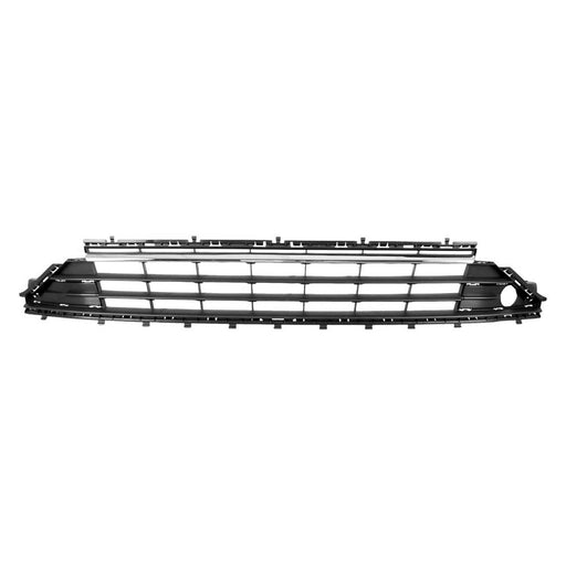 2018-2021 Volkswagen Golf/Golf SportWagen Front Bumper Grille Satin /Chrome - VW1036150-Partify-Painted-Replacement-Body-Parts