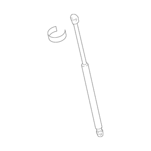 Passenger Side Hood Lift Support Assembly image