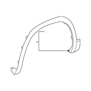 Rear Driver Side Wheel Arch Molding image