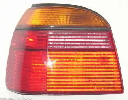 1993-1999 Volkswagen Cabrio/Golf Atlanta/Base/Celebration Edition/City/CL/GL/GLS/GT/Jazz/K2/Limited Edition/Manhattan/MI/Sport/TDI/Trek/Wolfsburg Edition Driver Side Tail Light Assembly Type 3 Lens/Housing Assembly Ti Outer Lamp - VW2800108-Partify-Painted-Replacement-Body-Parts