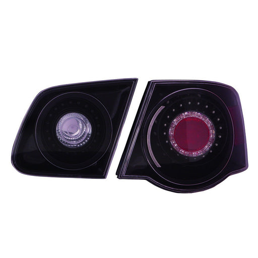 Volkswagen Jetta Tail Light Set Gen 5 Led Clear Lens Gloss Bezel Sedan - VW2811112