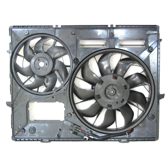 2004-2009 Volkswagen Touareg Engine Cooling Fan Assembly W/Towing Pkg Dual Fan Assembly 4.2L V8 - VW3115111-Partify-Painted-Replacement-Body-Parts