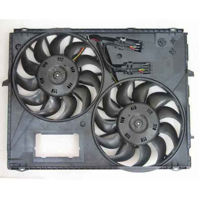2008-2010 Volkswagen Touareg Engine Cooling Fan Assembly W/Towing Pkg Motor/Blade/Shroud Dual Fan Assembly - VW3115117-Partify-Painted-Replacement-Body-Parts