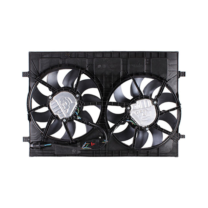 2018-2021 Volkswagen Atlas/Atlas Cross Sport Engine CAPA Certified Cooling Fan Assembly W/O Trailer Hitch Motor/Blade/Shroud Dual Fan Assy - VW3115122C-Partify-Painted-Replacement-Body-Parts