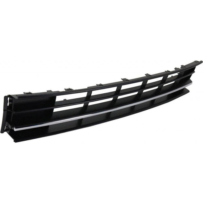 2016-2019 Volkswagen Passat Lower Grille Center Textured Black With Chrome Bar Without Sensor/Gt/R-Line - VW1036141-Partify-Painted-Replacement-Body-Parts