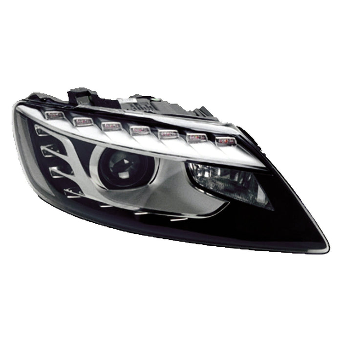 2010-2015 Audi Q7 Passenger Side Headlight Assembly Xenon W/O Curve Lighting Composite - AU2503158-Partify-Painted-Replacement-Body-Parts