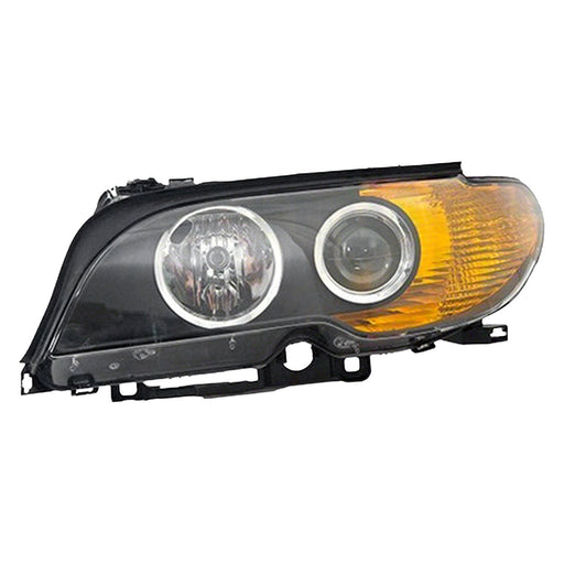 2003-2006 BMW 325Ci Driver Side Headlight Assembly Halogen W/Yellow Turn Indicator From 3/03 Composite Convertible/Coupe - BM2502143-Partify-Painted-Replacement-Body-Parts