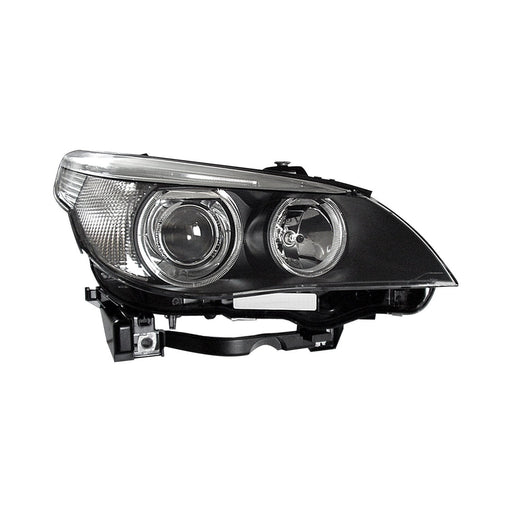 2004-2007 BMW 525i/530i/545i Passenger Side Headlight Assembly E60 Xenon W/O Auto Adjust Lamps Composite - BM2503125-Partify-Painted-Replacement-Body-Parts