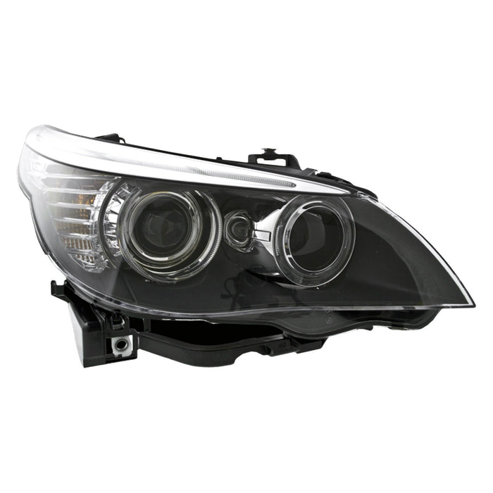 2008-2010 BMW 528i/535i/550i/M5 Passenger Side Headlight Assembly Xenon W/O Auto Adjust Composite Sedan/Wagon - BM2503150-Partify-Painted-Replacement-Body-Parts
