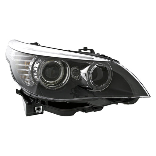 2008-2010 BMW 528i/535i/550i/M5 Passenger Side Headlight Assembly Xenon W/O Auto Adjust Composite Sedan/Wagon - BM2503150-Partify-Painted-Replacement-Body-Parts