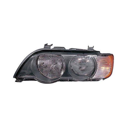 2000-2003 BMW X5 Driver Side Headlight Lens Housing Halogen W/White Turn Signals - BM2518110-Partify-Painted-Replacement-Body-Parts