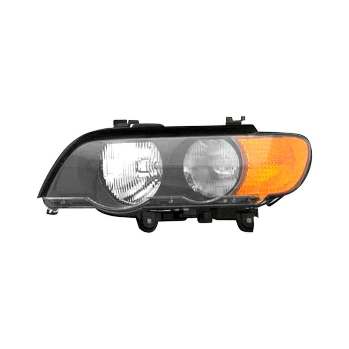 2000-2003 BMW X5 Driver Side Headlight Lens Housing Halogen W/Amber Turn Signals - BM2518111-Partify-Painted-Replacement-Body-Parts