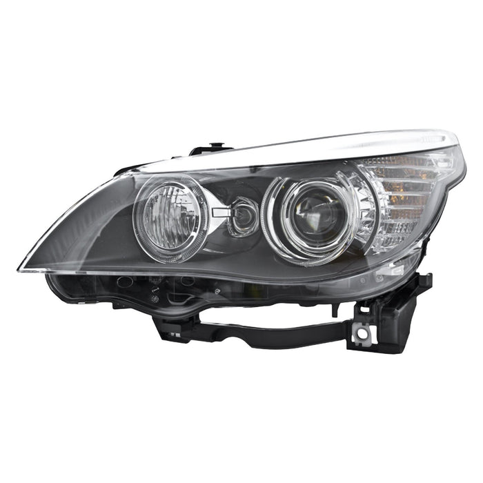 2008-2010 BMW 528i/535i/550i/M5 Driver Side Headlight Lens Housing Xenon W/Auto Adjust H/Lamps - BM2518122-Partify-Painted-Replacement-Body-Parts