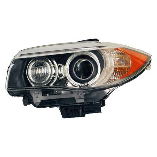 2011-2013 BMW 128i/135i Driver Side Headlight Lens Housing E82/E88 Xenon W/Auto Adjust H/Lamps From 3-11 Convertible/Coupe - BM2518138-Partify-Painted-Replacement-Body-Parts