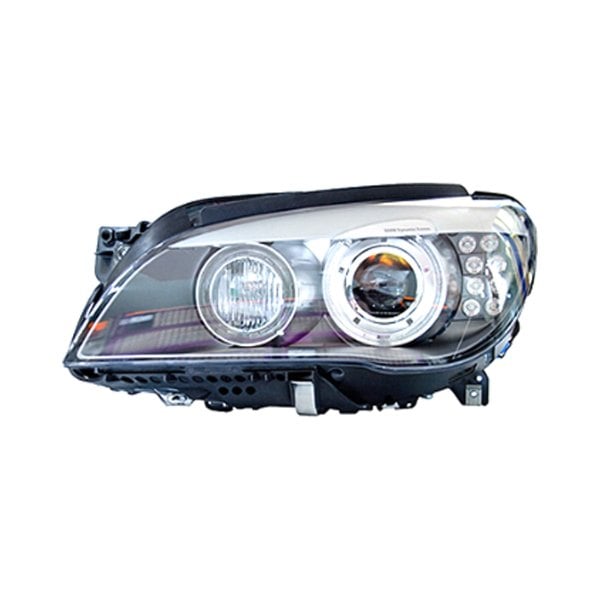 2009-2012 BMW 740i/740Li/750i/750Li/760Li Driver Side Headlight Lens Housing F01|F02|F04 Bi-Xenon W/Curve Lighting - BM2518168-Partify-Painted-Replacement-Body-Parts