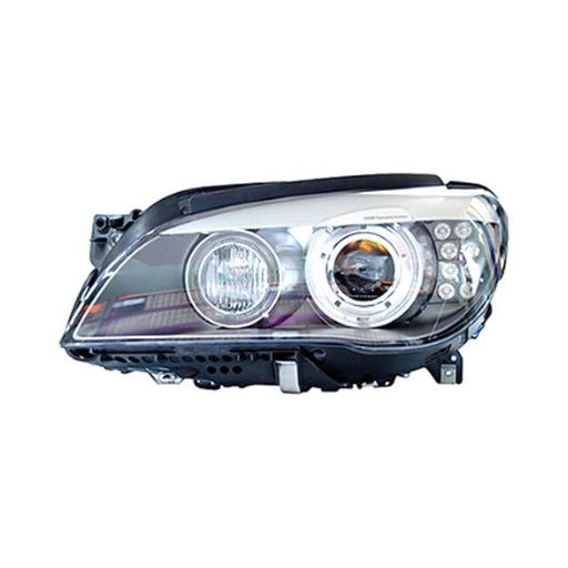 2009-2012 BMW 740i/740Li/750i/750Li/760Li Driver Side Headlight Lens Housing F01|F02|F04 Bi-Xenon W/Curve Lighting - BM2518168-Partify-Painted-Replacement-Body-Parts