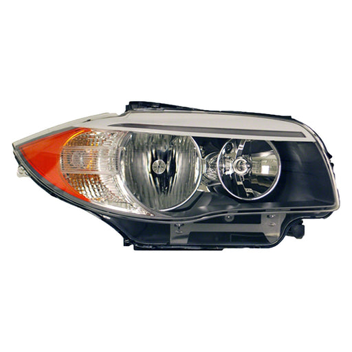 2011-2013 BMW 128i/135i Passenger Side Headlight Lens Housing E82/E88 Halogen From 3-11 Convertible/Coupe - BM2519136-Partify-Painted-Replacement-Body-Parts