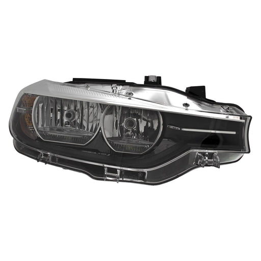 2016-2018 BMW 320i/328d/328d xDrive/328i/328i xDrive/340i Passenger Side Headlight Lens Housing F30 Halogen Sedan/Wagon - BM2519166-Partify-Painted-Replacement-Body-Parts