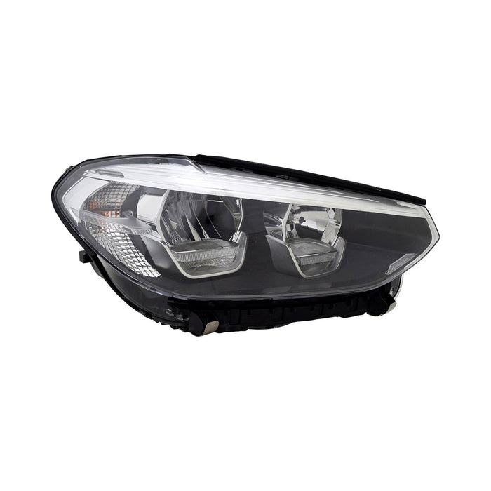 2018-2021 BMW X3 Passenger Side Headlight Lens Housing G01 W/O Adaptive Headlamps W/O Cornering Lamps - BM2519180-Partify-Painted-Replacement-Body-Parts