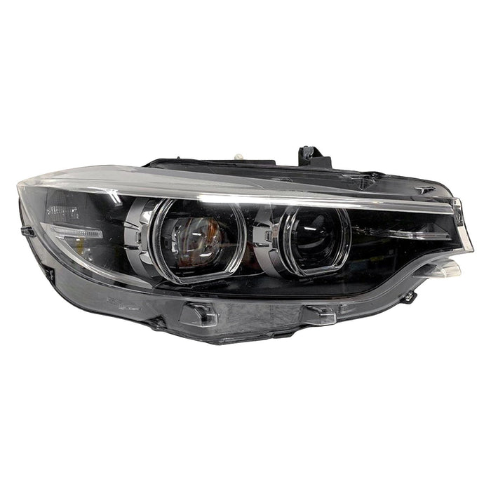 2018-2020 BMW 430i/440i/M4 Passenger Side Headlight Lens Housing F32 Led W/O Adaptive Headlamps Convertible/Coupe - BM2519182-Partify-Painted-Replacement-Body-Parts