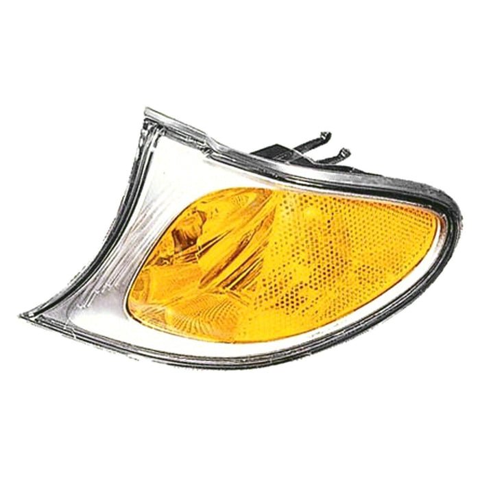 2002-2005 BMW 325i/330i Driver Side Parking Light Assembly Park/Signal/Marker Combo W/Bright Trim Titanium 4 Door Sedan - BM2520110-Partify-Painted-Replacement-Body-Parts
