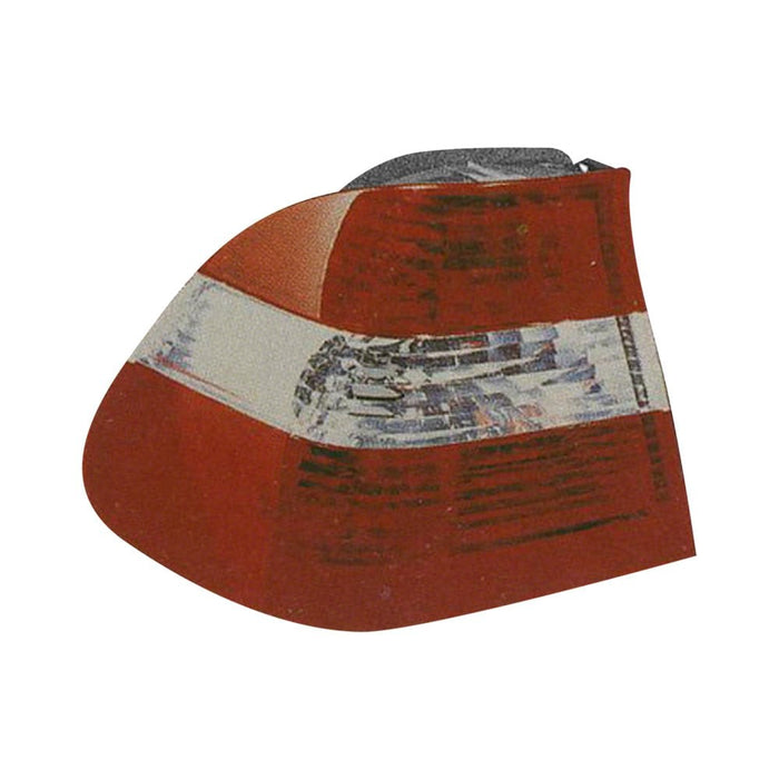 2002-2004 BMW 325i/330i Passenger Side Tail Light Assembly E46 Body Mounted W/Red & Clear Lenses 4 Door Sedan - BM2801111-Partify-Painted-Replacement-Body-Parts