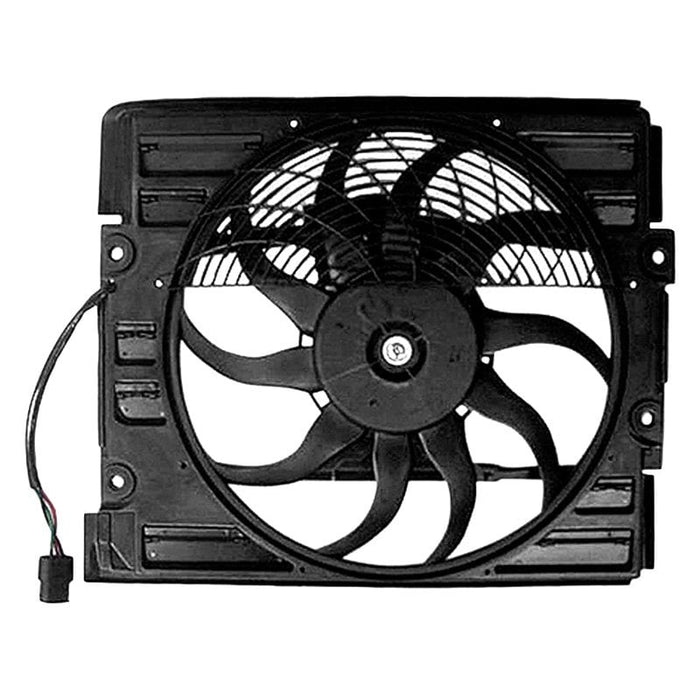 1995 BMW 740i A/C Condenser Fan Assembly Includes Motor/Blade/Shroud W/Controller - BM3113111-Partify-Painted-Replacement-Body-Parts