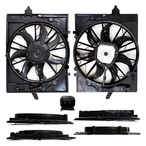 2004-2006 BMW 525i A/C Condenser Fan Assembly With Motor - BM3120100-Partify-Painted-Replacement-Body-Parts