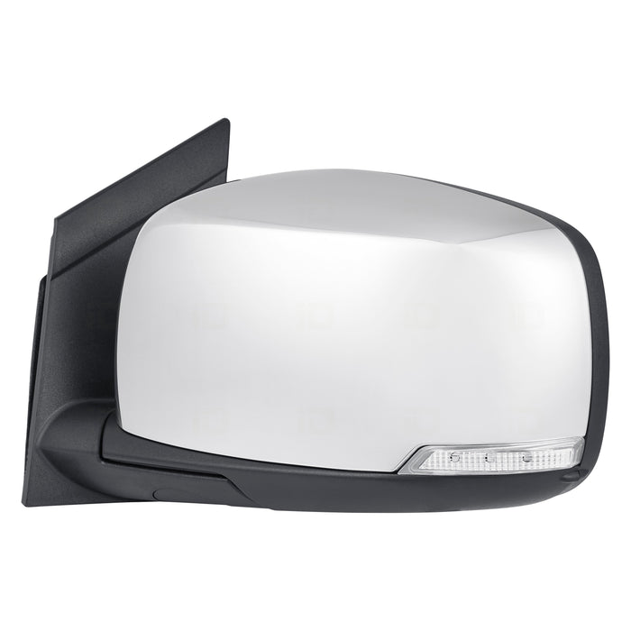 2008-2016 Chrysler Town & Country/Dodge Grand Caravan Driver Side Door Mirror Power Heated W/O Side Object Sensor W/Signal Lamp W/O Memory Chrome Assembly - CH1320382-Partify-Painted-Replacement-Body-Parts