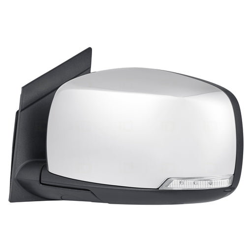 2008-2016 Chrysler Town & Country/Dodge Grand Caravan Driver Side Door Mirror Power Heated W/O Side Object Sensor W/Signal Lamp W/O Memory Chrome Assembly - CH1320382-Partify-Painted-Replacement-Body-Parts