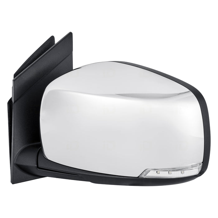 2008-2016 Chrysler Town & Country/Dodge Grand Caravan Driver Side Door Mirror Power Heated Pwr-Folding W/O Blind Spot Detection W/Signal Lamp Chrome Assembly - CH1320386-Partify-Painted-Replacement-Body-Parts