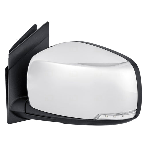 2008-2016 Chrysler Town & Country/Dodge Grand Caravan Driver Side Door Mirror Power Heated Pwr-Folding W/O Blind Spot Detection W/Signal Lamp Chrome Assembly - CH1320386-Partify-Painted-Replacement-Body-Parts