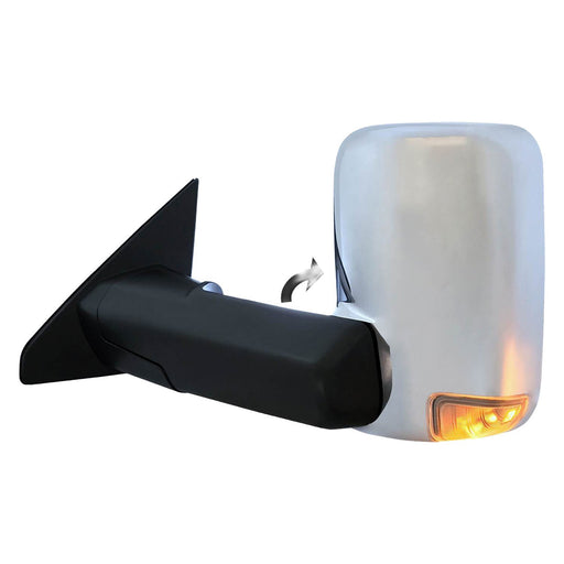 2019-2020 Ram 1500 Driver Side Door Mirror W/Towing Pkg W/Blind Spot Detection Chrome Trim Assembly - CH1320462-Partify-Painted-Replacement-Body-Parts