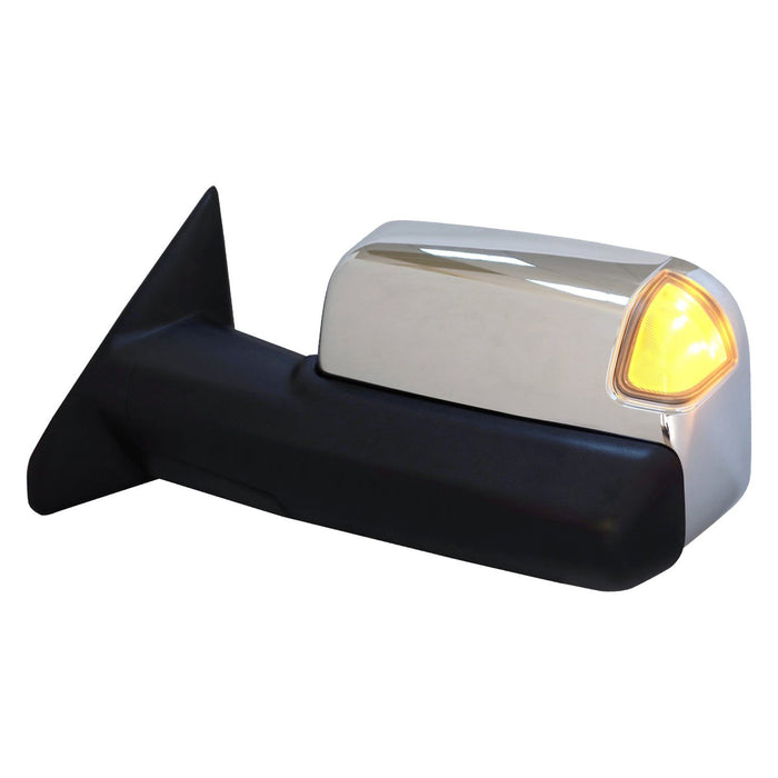 2019-2021 Ram 2500/3500 Driver Side Door Mirror W/Towing Pkg W/O Blind Spot Sensor W/O Surround View W/O Memory Chrome - CH1320507-Partify-Painted-Replacement-Body-Parts