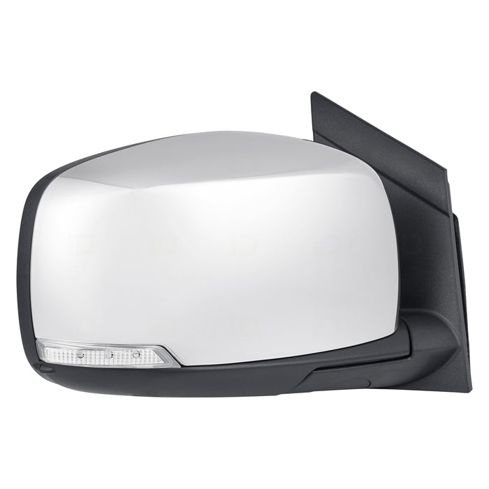 2008-2016 Chrysler Town & Country/Dodge Grand Caravan Passenger Side Door Mirror Power Heated W/O Side Object Sensor W/Signal Lamp W/O Memory Chrome Assembly - CH1321382-Partify-Painted-Replacement-Body-Parts