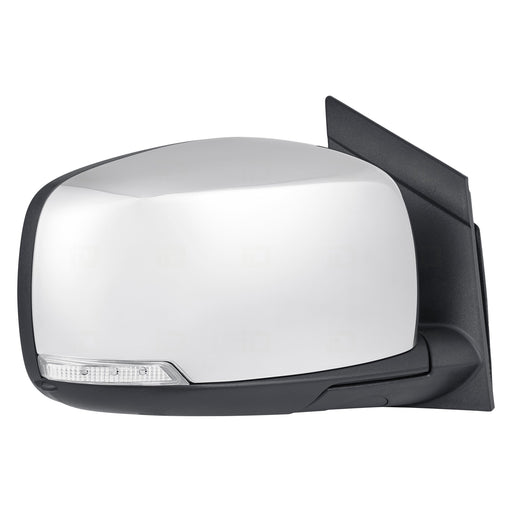 2008-2016 Chrysler Town & Country/Dodge Grand Caravan Passenger Side Door Mirror Power Heated W/O Side Object Sensor W/Signal Lamp W/O Memory Chrome Assembly - CH1321382-Partify-Painted-Replacement-Body-Parts